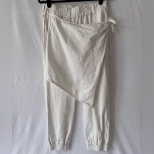 NICHOLAS K Sz S ANOUK SWEATPANT in White 100% French Cotton Skirt Overlay